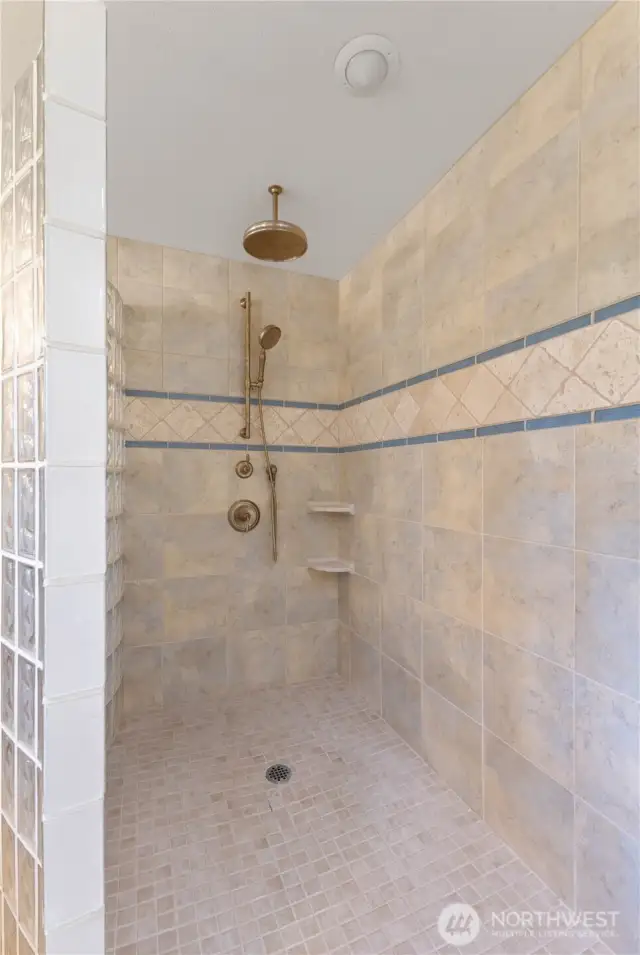 Full tile shower in Primary