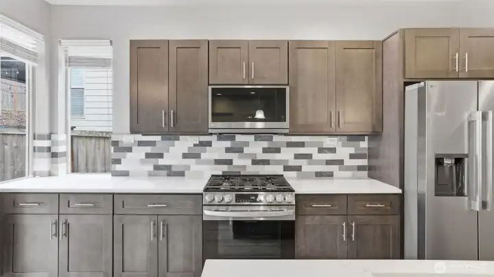 All new cabinets, countertops and appliances