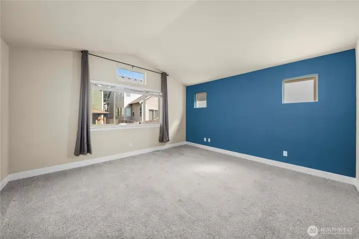 Spacious primary bedroom