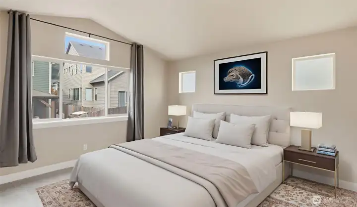 VIRTUALLY STAGED: Large primary suite