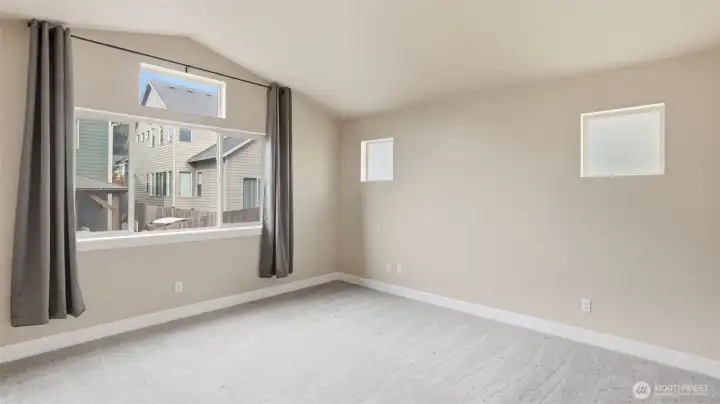Spacious primary suite