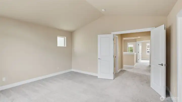 Primary suite with double door entry