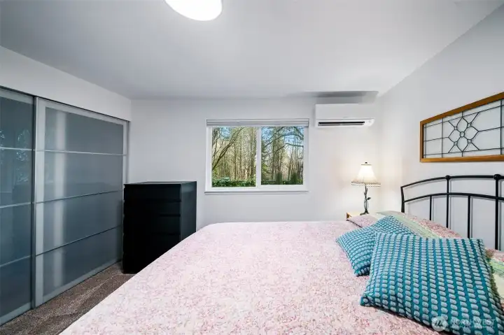 Each bedroom has a ductless heat pump air handler, so each room can be at an individually controlled temperature