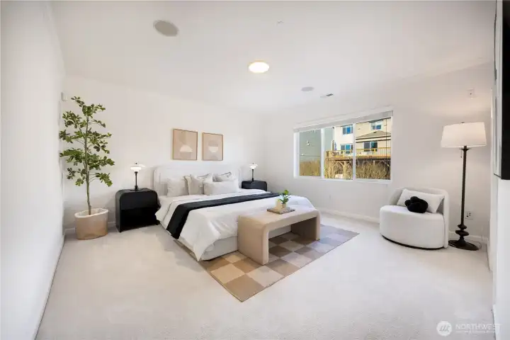 Generous primary suite