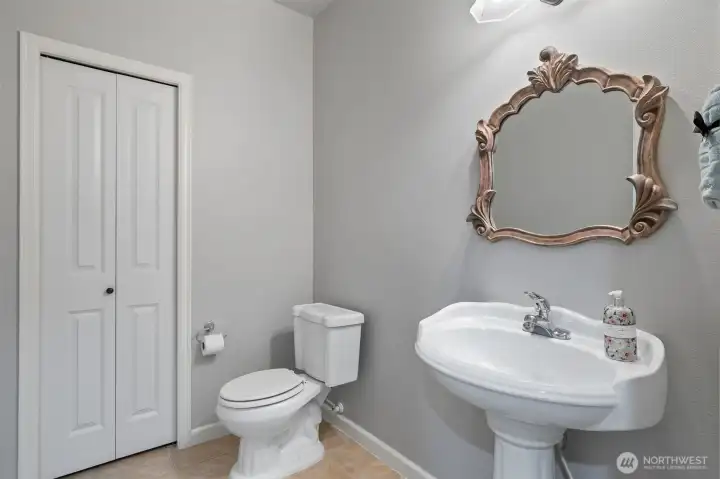 Downstairs powder room