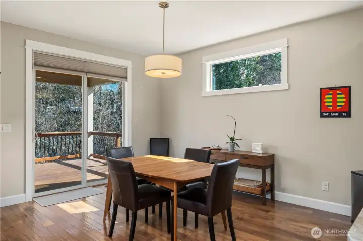 Sliders open to covered deck