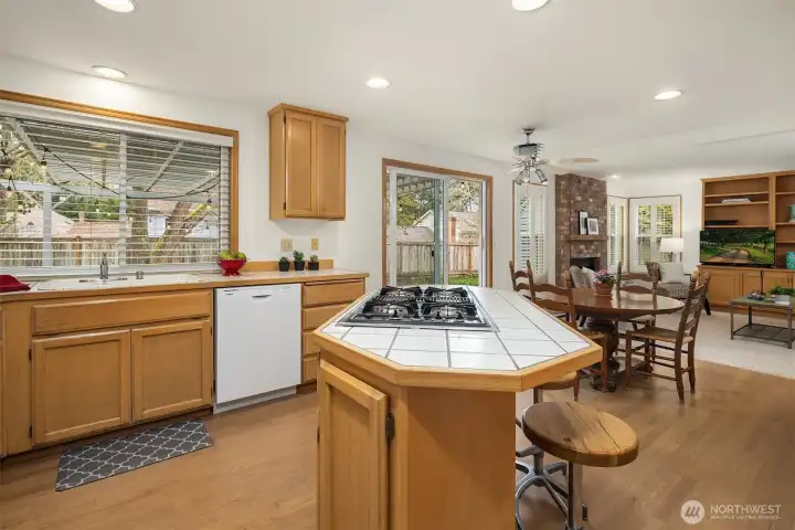 Informal dining, access to back patio, adjacent to family room.