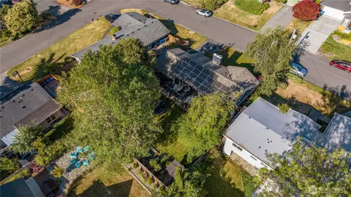 Solar panels on the west side of the roof help bring you electric bills down!  There is also a whole house water filtration system, fully serviced (including filter changes) in late 2024 by Water Doctor of Washington.