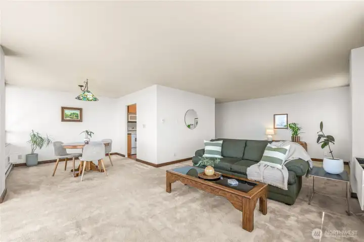 Large open living room