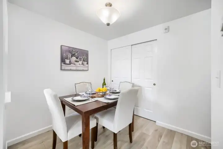 Spacious dinning area