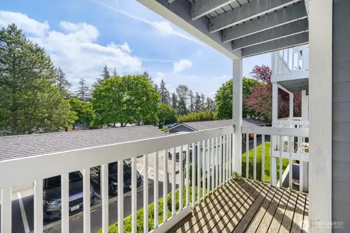 Secure balcony area for summertime BBQ's or a quite evening with your favorite book.