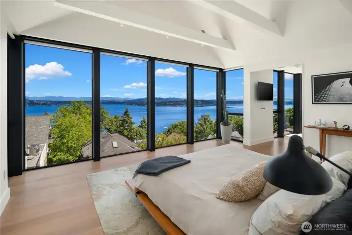 Dream primary suite. Automated black out shades use Motionblinds app. Dream primary suite. Automated black out shades use Motionblinds app.