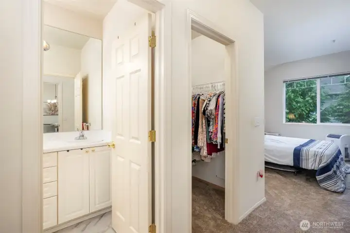 Primary ensuite including walk-in closet and bath