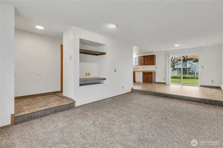 Large living room with built-in spaces for home media! Large living room with built-in spaces for home media!