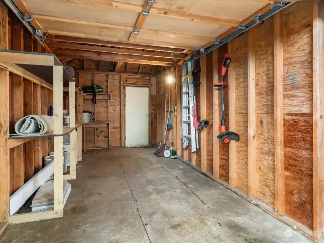 Garage provides additional storage for both units.