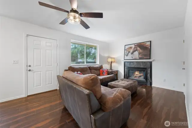 Family Room, Door to back deck and yard