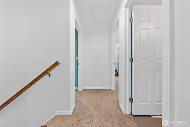 Second Floor Landing: door on Left- Bedroom #2, door on Right- Bedroom #3, Door across from stairs- second Bathroom