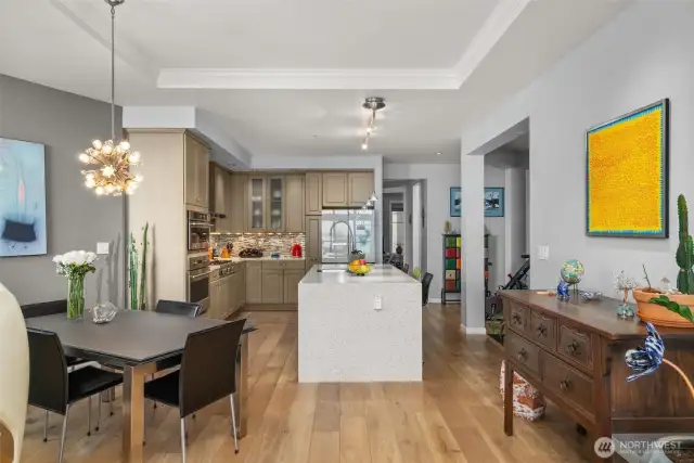 Hall straight ahead leads to the 2nd and 3rd bedrooms, laundry and Main bath