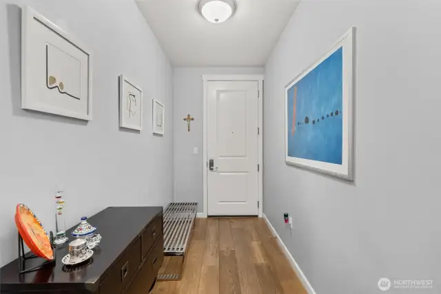 9 foot ceilings greet you in the spacious entry hall