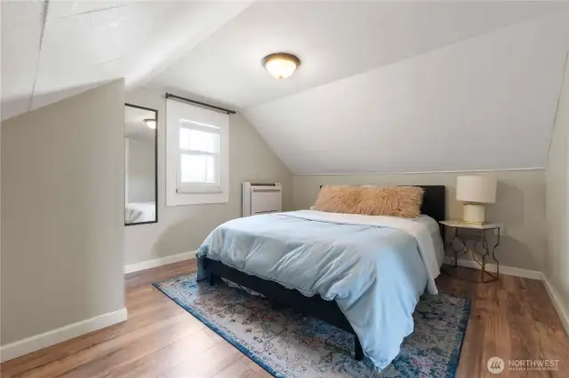 Bedroom 1 Upstairs with a mini split