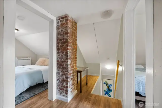 Hallway, stairs and bedrooms upstairs