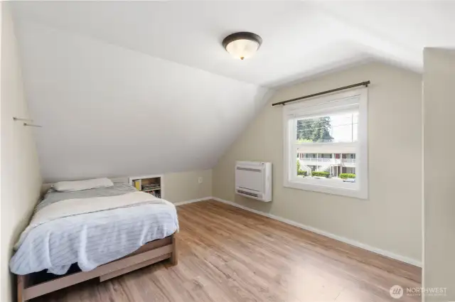 Bedroom 2 Upstairs with a mini split