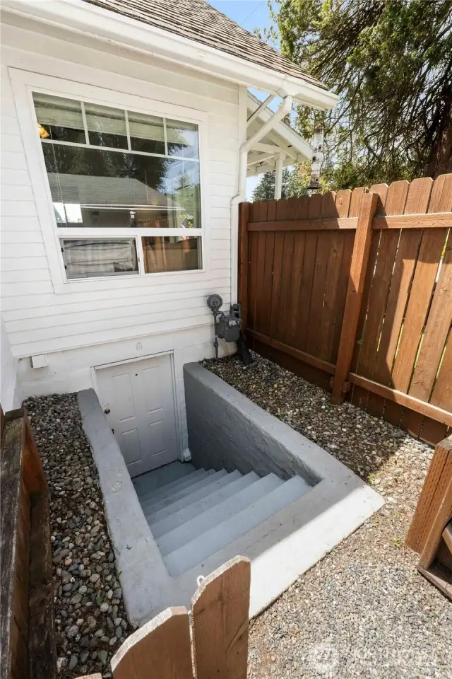 Entrance to the basement