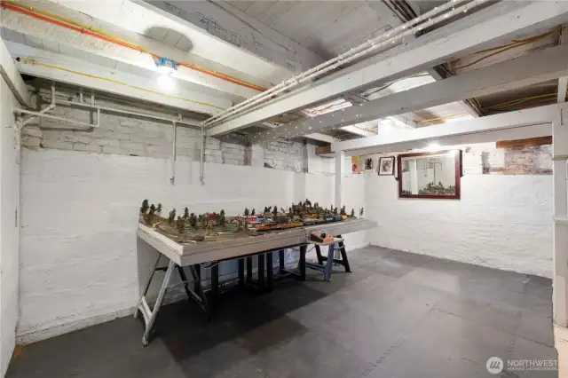 Unfinished basement with tons of potential if you want to finish it off. Its perfect as is