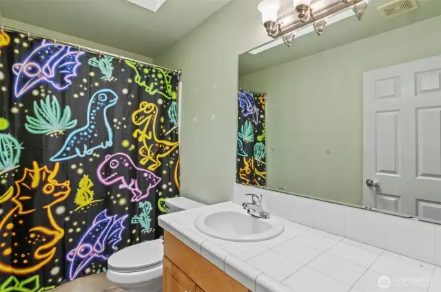 Second floor bathroom serves the three additional upstairs bedrooms.