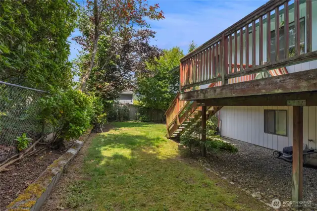 Back yard with deck