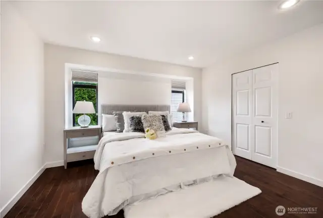 Primary suite with heated floor in bath