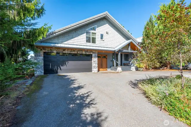 Circular driveway.