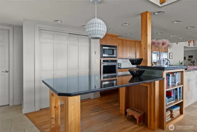 Large pantry to the left of the oven.