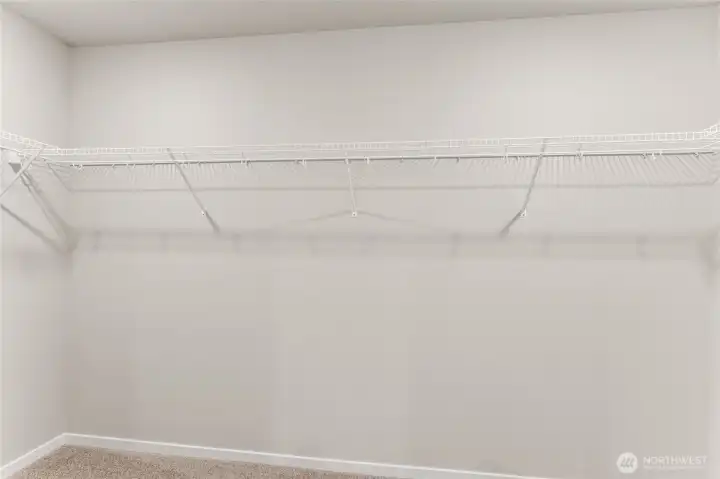 Finally a large walk in closet.  Pictures are for representational purposes only. Materials and colors may vary,