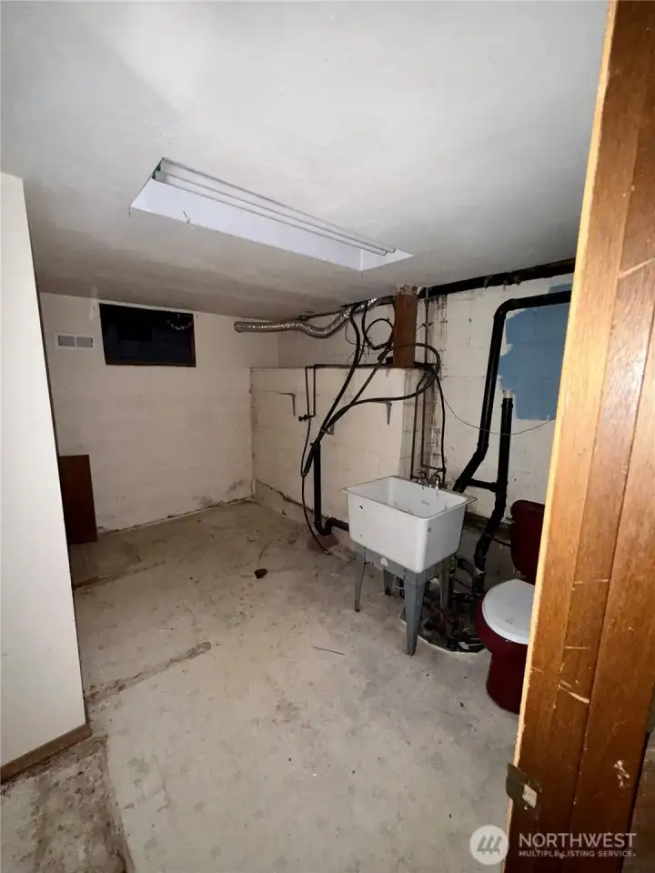 Basement Utility Room and Half Bath