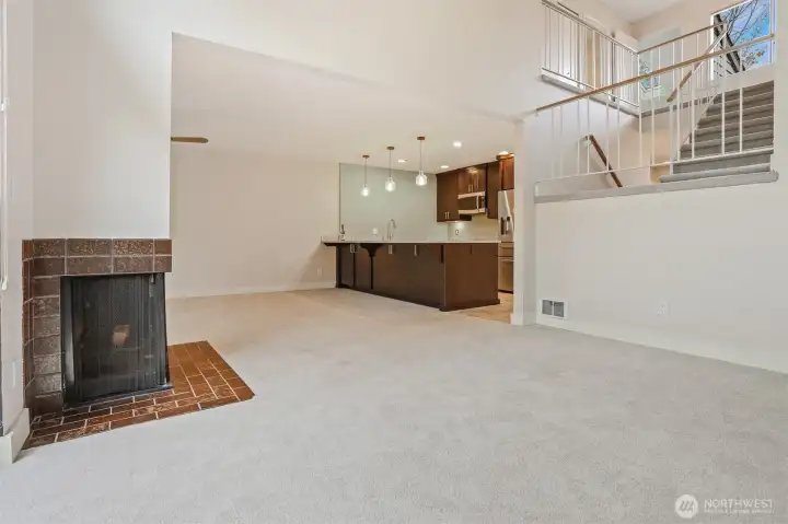 Living room/dining room/Kitchen open concept