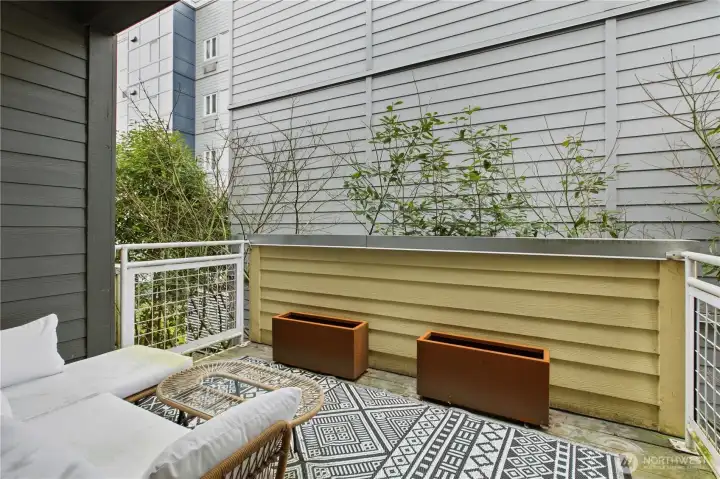 Ideal space for morning coffee or evening unwinding.