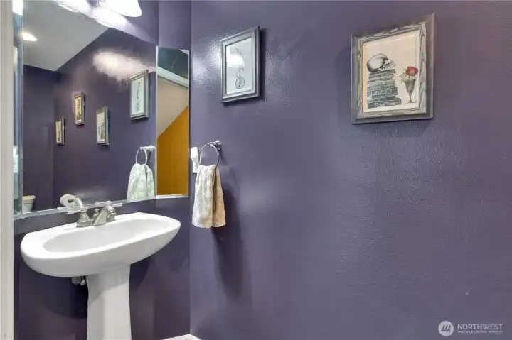 Main level half bath.