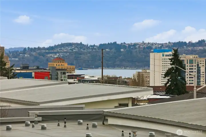 Elevated vantage point over the surrounding neighborhood.