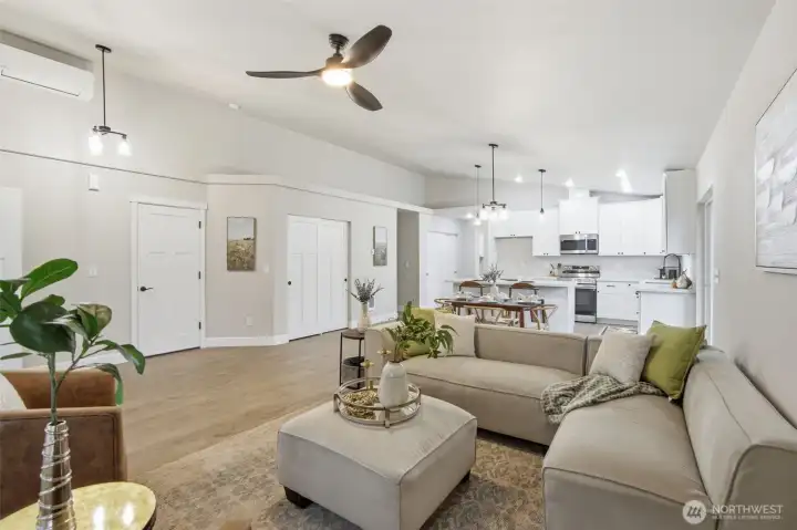 Open-concept living area designed for modern living