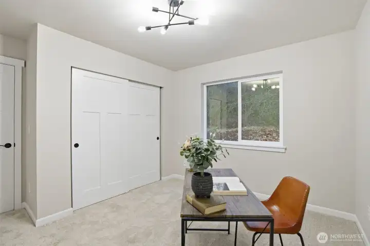 Bonus room with closet offers flexible living options