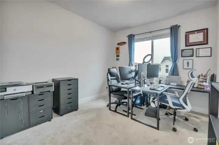 Bedroom #5 currently being used as an office