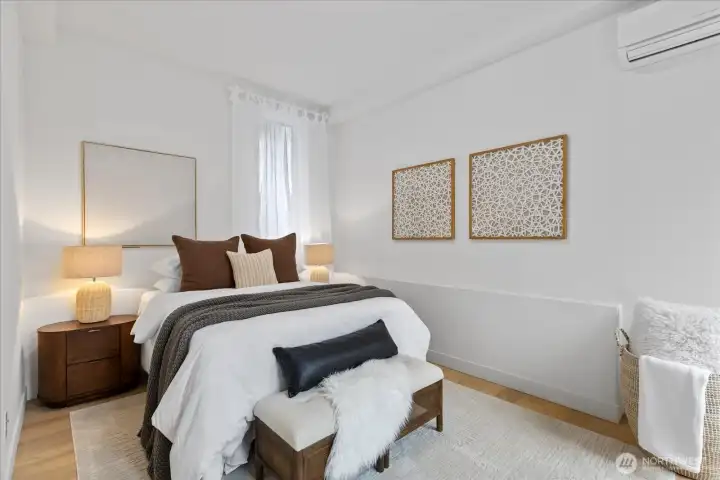 Second floor bedroom features Mini Split Heat/AC, perfect for summer months!