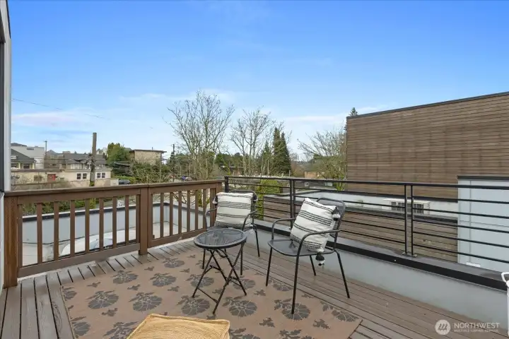 The cherry on top of this urban dwelling is the trendy rooftop deck!  What a way to impress your friends.
