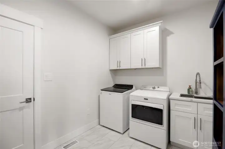 Laundry room and door to garage