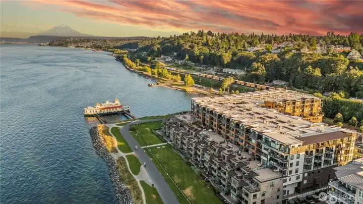 Views of the Bay, Mt. Rainier, and all Ruston Way has to offer from The Rainier Building