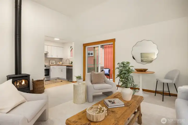 The spaces flow well for entertaining!