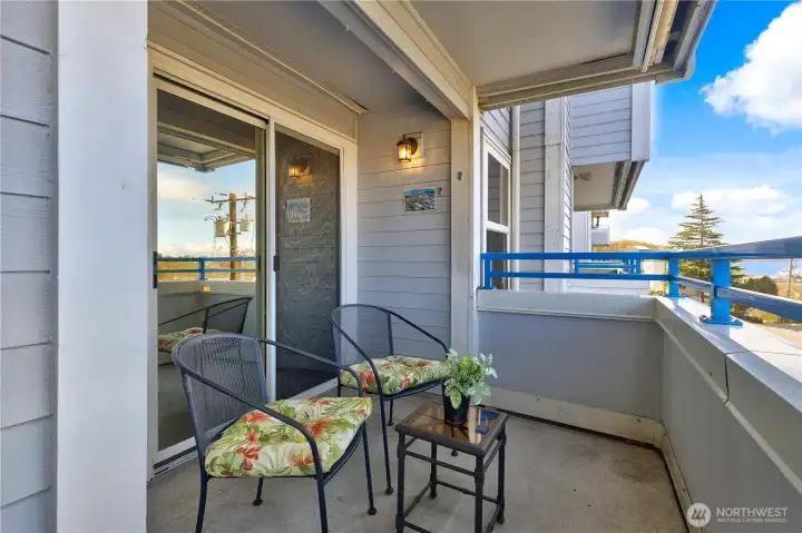 Deck with access from living room or primary bedroom.