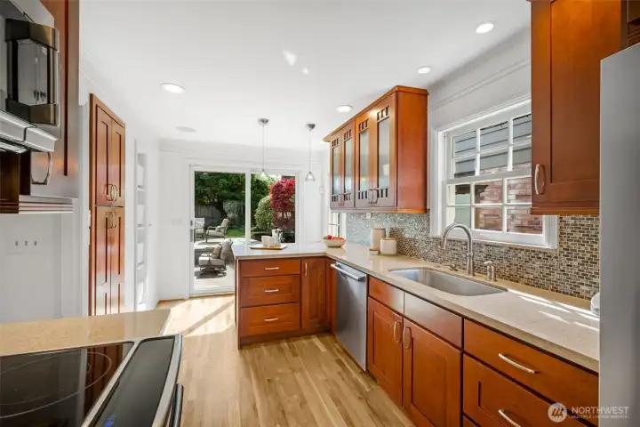 With easy flow to the backyard