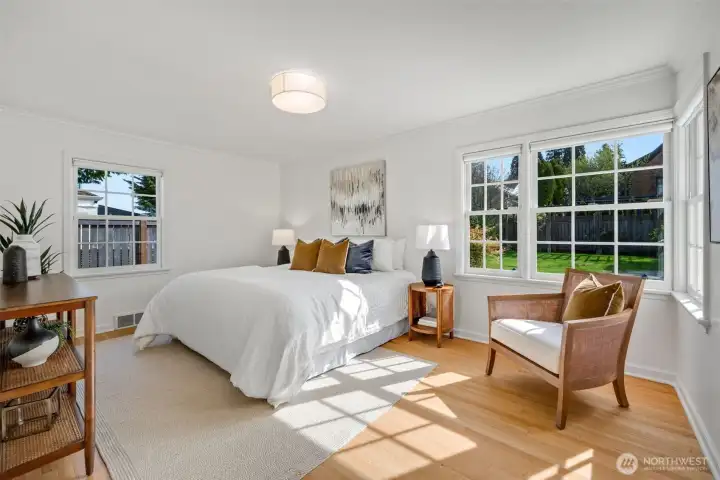 Generously sized bedrooms